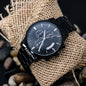 2026 Engraved Black Chronograph Watch