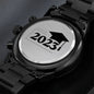 2023 Engraved Black Chronograph Watch