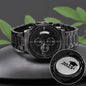 2025 Engraved Black Chronograph Watch