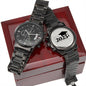 2023 Engraved Black Chronograph Watch