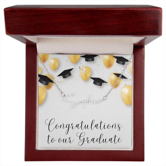 Graduation Signature Style Name Necklace