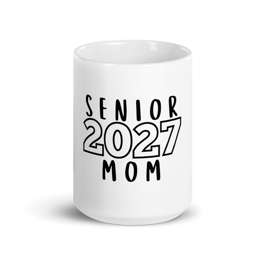 Class of 2027 Senior Mom Block Coffee Mug